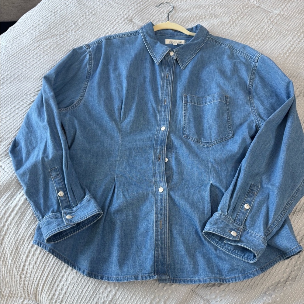 Madewell Denim Button-Down Shirt - Blue